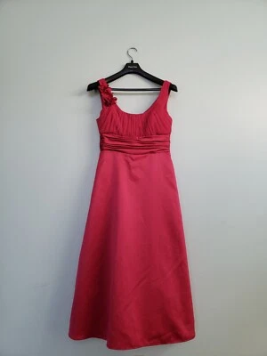 Vestido de novia David's para mujer talla 10 rosa brillante floral sin mangas ajuste y acampanado Foto 1 de 4