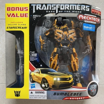 Transformers DOTM Walmart Líder Exclusivo Mechtech Bumblebee + Starscream Sin usar, en caja sellada Foto 1 de 4