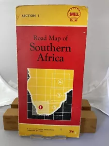 1960s SHELL ROAD MAP OF SOUTHERN AFRICA SECTION 1 * Very good used condition* - Picture 1 of 8