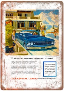 Vintage Pontiac 1960 Auto Ad Reproduction Metal Sign A12389 - Picture 1 of 2
