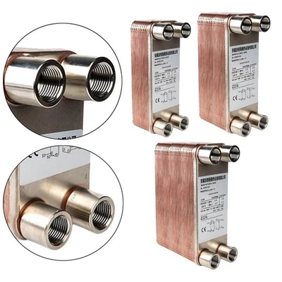 Brazed Plate Heat Exchanger Sturdy for Commercial Refrigeration Snow Melting - Image 1 of 2