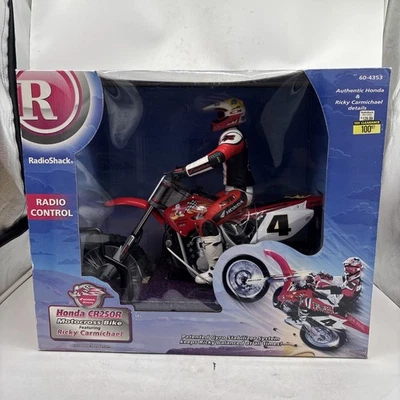 Vintage Radio Shack RC Dirt Bike Honda CR250R motorcycle Only 60-4353 Carmichael - Image 1 of 4