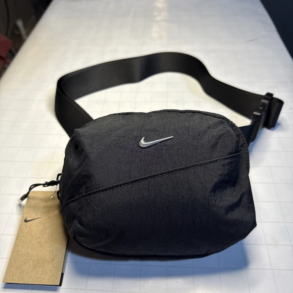 Black Nike Aura Crossbody Sportswear Bag (HM6120-010) (Waist Pack) (Fanny Pack)