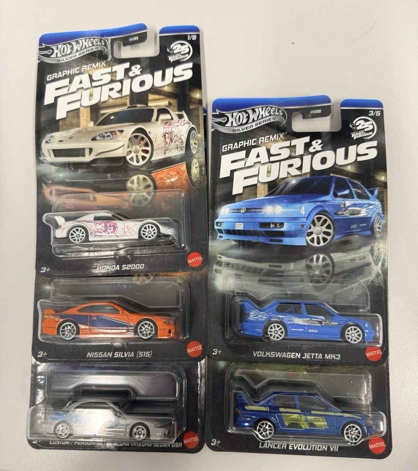 Hot Wheels Silver Series Fast & Furious 2025 Graphic Remix Honda S2000 Jetta Mk3 - Image 1 of 1