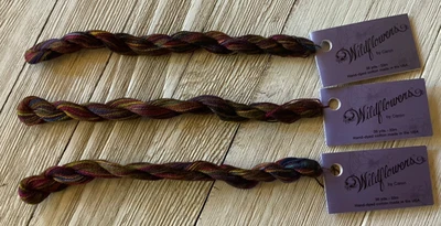 Wildflowers By Caron Needlepoint Fibers Threads Royal Jewels Floss Lot of 3 New - Image 1 of 3