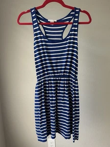 Forever 21 Striped Blue and White Kids Summer Dress Size XS - Picture 1 of 6