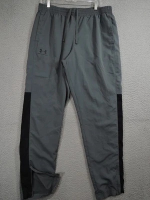 Under Armour Pants Mens Extra Large Gray Black HeatGear Lined Windbreaker Track - Image 1 of 4