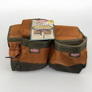 Bucket Boss Handyman’s multi 3 Pocket Canvas Tool Belt Tape Pouch Hammer Holder - Picture 1 of 4