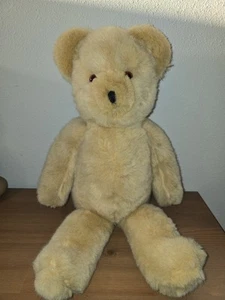 Vintage 70s Alresford Crafts Town Mill England Honey Teddy Bear Plush Large 26" - Picture 1 of 5
