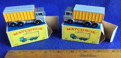 NOS vintage 1968 MATCHBOX TOY Lesney Products D.A.F. tipper CONTAINER TRUCK # 47 - Image 1 of 3