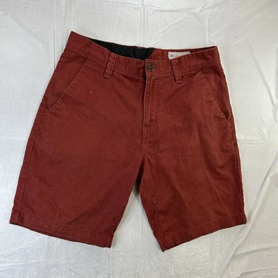Volcom True To This Shorts Red Flat Front Chino Skater Mens Size 30 - Image 1 of 4