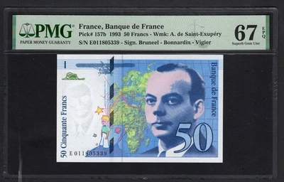 Francia 50 Francos 1993 P157b Sin Circular Clasificado 67 Foto 1 de 2