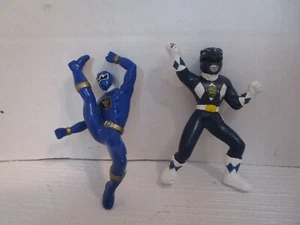 Blue Power Ranger 1994 PVC 3" Figur & 2004 High Kickin' 3" Ornament 2er Set - Bild 1 von 2