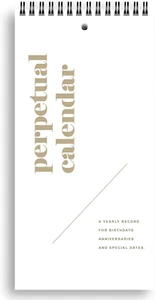 Perpetual Calendar, 5" X 10" Minimalist Special Event Reminder Calendar Book, Sp - Picture 1 of 12