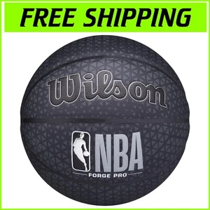 Durable NBA Forge Series Basketball – Lightweight, Black, Size 7 for Adults - Picture 1 of 8