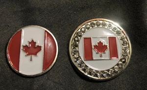 2 Canadian Flag 🇨🇦 Golf Ball Markers … rhinestones!!!! - Picture 1 of 1