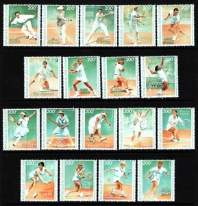 OPC 1991 Ivory Coast Men & Woman Tennis Greats Sets of 18 Sc#900-1 MNH 49533 - Picture 1 of 1