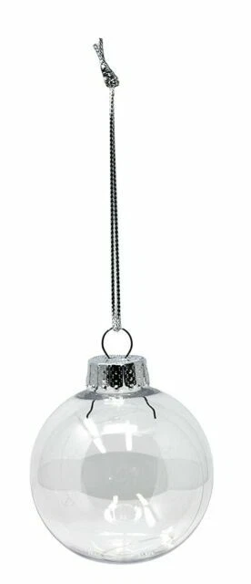 Creative Hobbies 67mm 2-5/8 Inch Round Clear Plastic Ball Ornaments