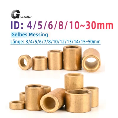 GOOBETTER Gleitlager-Buchse Ø3mm bis 30mm Gleitlager für Welle Lagerbuchse Baumaschine