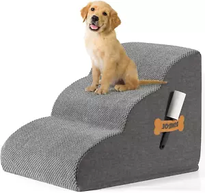 Romrol Dog Stairs Ramp for Beds Couches, Extra Wide Pet Steps with Durable Non-S - Picture 1 of 12