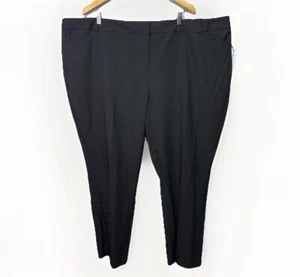 Liz Claiborne Trousers Women’s Size 28W Short Black Audra Stretch Straight Leg - Picture 1 of 12
