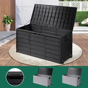 Livsip Outdoor Storage Box Garden Container Deck Tool Toy Chest Lockable 290L - Picture 1 of 40