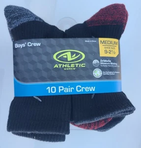 kids socks medium size crew cut asorted colors black 20 pairs - Picture 1 of 2