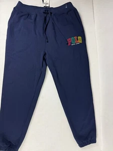Pantalones de chándal Polo Ralph Lauren azul marino atléticos con logotipo polar, talla mediana - Imagen 1 de 7