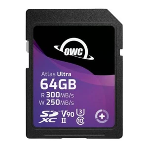 OWC 64GB Atlas Ultra UHS-II SDXC Memory Card - Picture 1 of 6