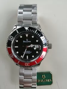 BULOVA SUB MARIN SPORTIVO OROLOGIO UOMO VINTAGE' 91910 - Foto 1 di 7