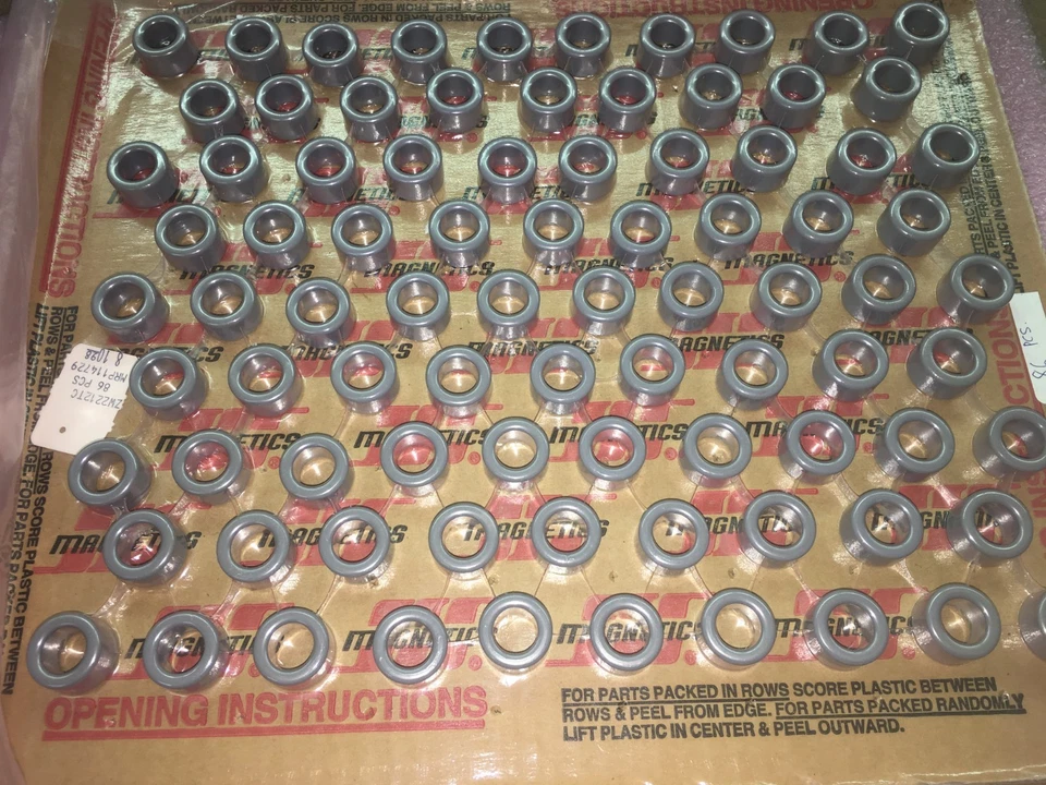 (10 PIECE LOT) ZW-2212-TC, ZW2212TC, MAGNETICS CORE, FERRITE TOROID BLK P - Image 1 of 1