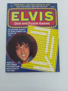 Elvis Quiz and Puzzle Games Vintage Magazine 1977 Elvis Presley unused