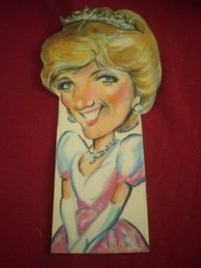 Princess Dianna Book Bite by Flair hard plastic bookmark 1990  - Picture 1 of 2