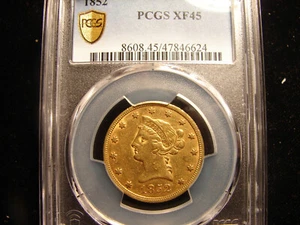 1852 PCGS XF 45 $10 Gold Eagle, as pictured. - Picture 1 of 2