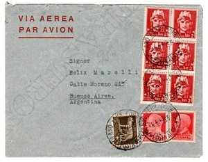 Regno d'Italia - Busta per Buenos Aires da Milano con francobolli Imperiale 1929 - Bild 1 von 2