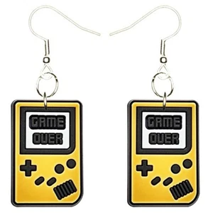 Game Controller Earrings Handmade Hypoallergenic Silver Plated Fishhooks - Picture 1 of 5
