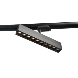 SMD LED Ceiling Light Fixture 2-Line Rail Track Lamp Rotate Picture Spotlight - Picture 1 of 24