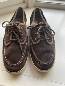 Keds Women's Suede Boat Shoe Size 10 Brown Suede Lace Up - Picture 1 of 6