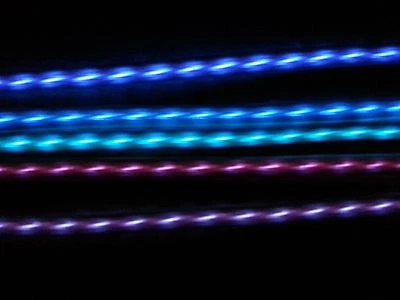 EL-FLOW MOVING VISIBLE LIGHT glow led charger cable for MICRO USB SMART PHONES - Image 1 of 4