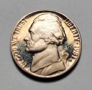 Jefferson 1981 S prueba de níquel sin circular #P2207 - Imagen 1 de 2