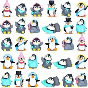 Macarrie 30 Pcs Mini Penguin Figurines Cute Characters Toys... - Picture 1 of 6
