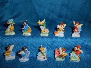 TINKERBELL DISNEY FEEN Set 10 Mini französische Porzellan FEVES Miniatur Figuren - Bild 1 von 12