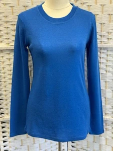 "SPORTSCRAFT"SIZE"XS"WOMENS BLUE*MERINO EXTRA FINE*LONG SLEEVE FINE KNIT JUMPER* - Picture 1 of 6
