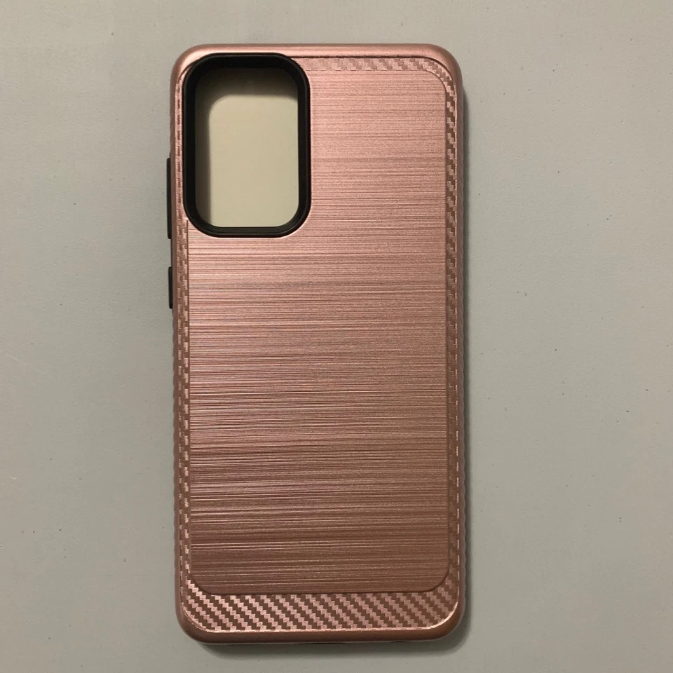 Funda para teléfono Samsung Galaxy A72 5G oro rosa metal cepillado delgada cubierta blindada Foto 1 de 1