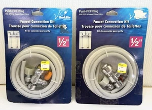(2) Kit de raccordement de robinet SharkBite Plumbing Solutions 1/2” raccord push-fit - Photo 1/4