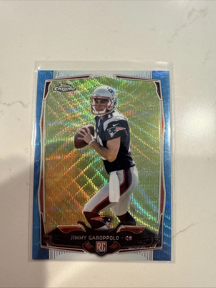 Topps 2014 cromo refractor de onda azul Jimmy Garoppolo radiocontrol Foto 1 de 1