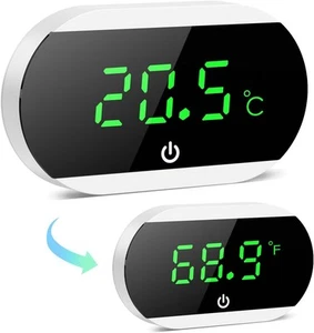 Upgraded Aquarium Thermometer Digital, Stick On Fish Tank Thermometer, White - Picture 1 of 9