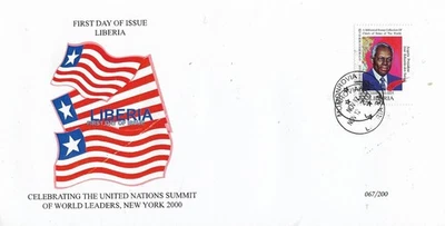 Liberia 1999 Rare FDC Angola President Jose Eduardo dos Santos MNH - Image 1 of 2