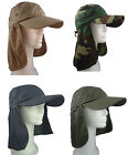 NEW FISHING SUMMER HAT CAP WITH LONG NECK FLAP MANY COLORS AVAILABLE