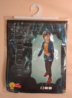 New Rubie's Fantastic Beasts Newt Scamander Costume Dress Up Outfit Age 3-4  - Image 1 of 4